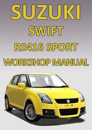 workshop manual swift sport PDF