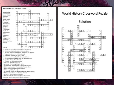 world history crossword puzzle answers Kindle Editon