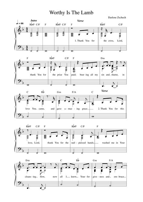 worthy is the lamb darlene zschech sheet music key g pdf Epub