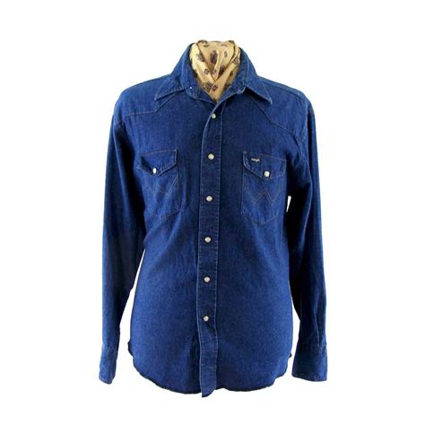 wrangler blue jean shirts