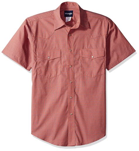 wrangler short sleeve snap shirts