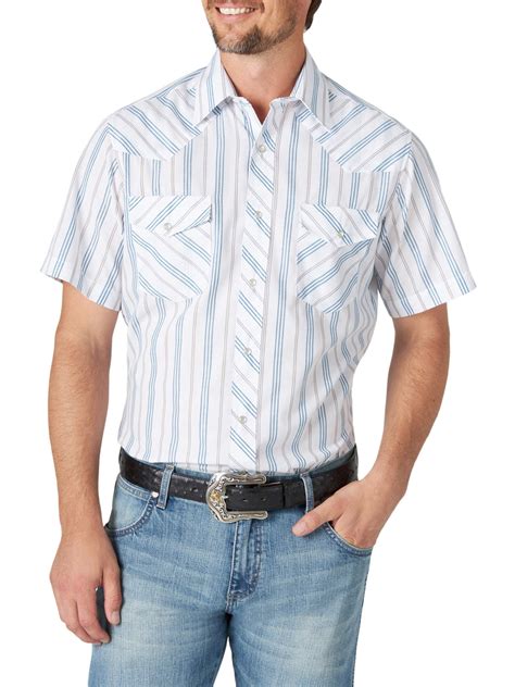 wrangler short sleeve western shirts