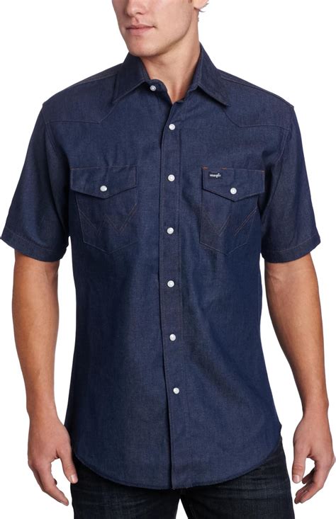 wrangler short sleeve work shirts