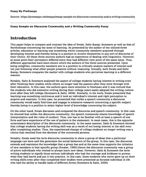 write discourse community essay Doc