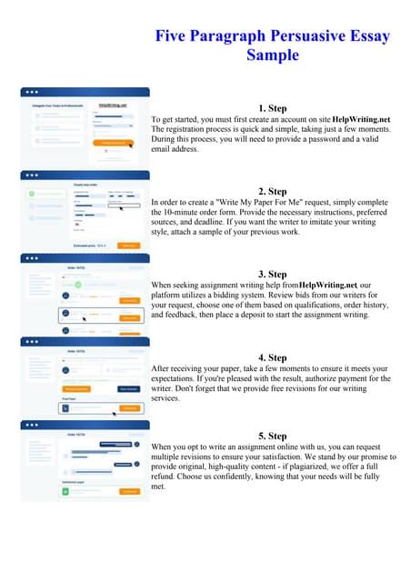 writing a five paragraph persuasive essay PDF