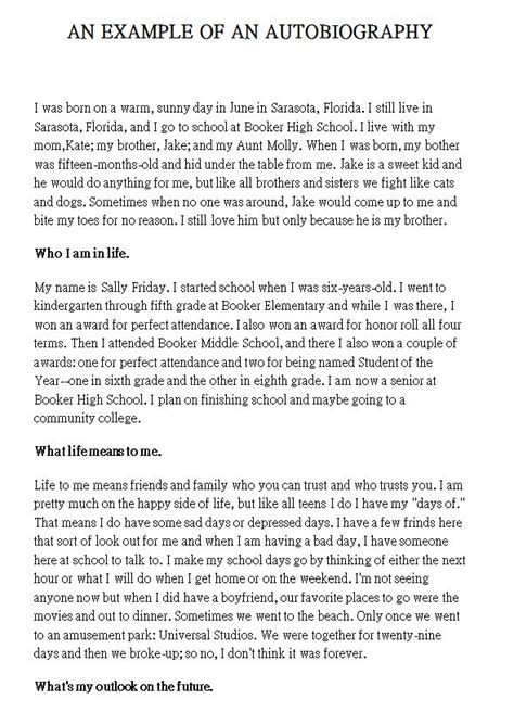 writing a professional autobiography PDF