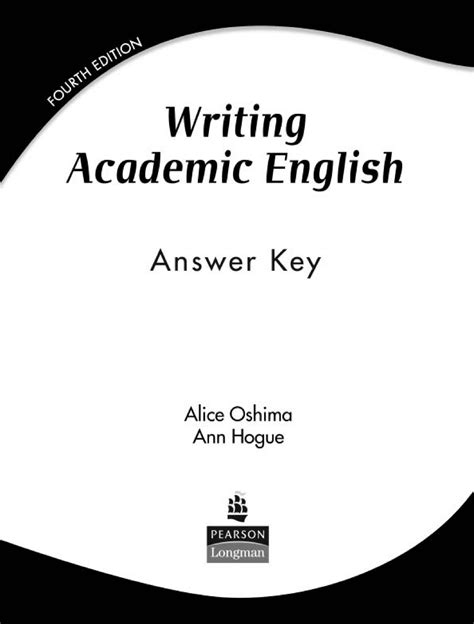 writing academic english 4 answer key Kindle Editon