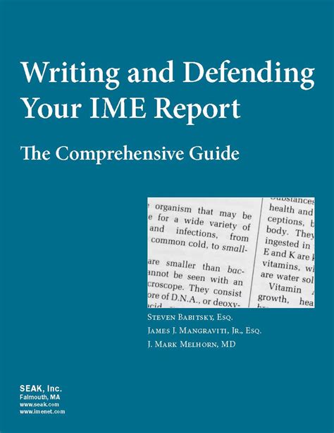 writing and defending your ime report the comprehensive guide Doc