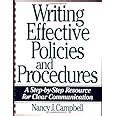 writing effective policies and procedures a step by step resource for clear communication Reader