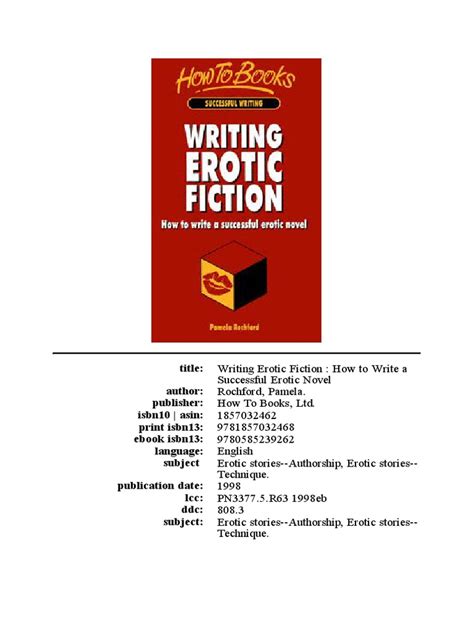 writing erotic fiction how to write a successful erotic novel Epub