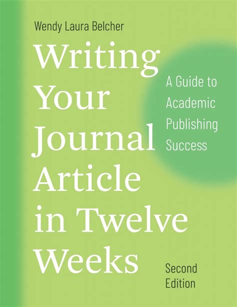 writing journal article twelve weeks Ebook Doc