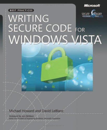 writing secure code for windows vista® developer best practices Epub