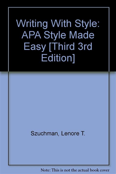 writing with style apa style made easy Reader