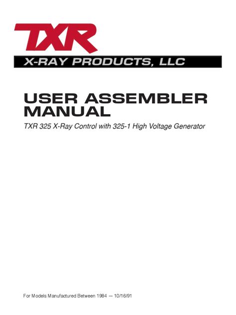 x ray service manual Reader