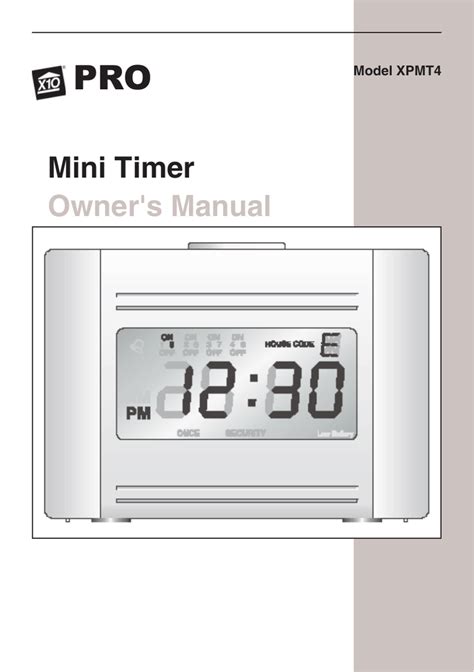 x10 pro mini timer manual Doc