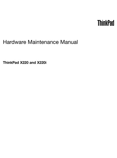 x220 hardware maintenance manual Kindle Editon