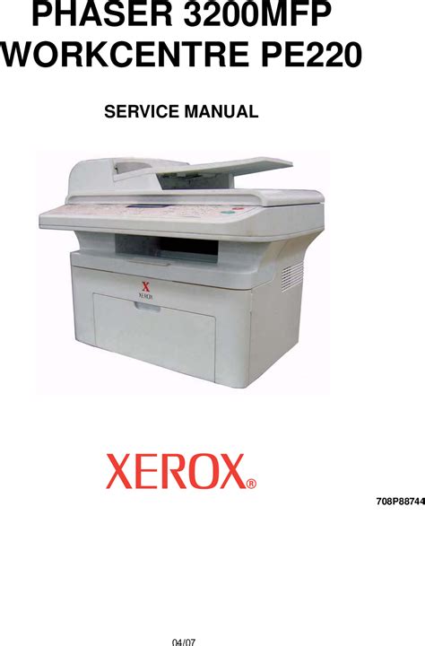 xerox 3200mfp multifunction printers owners manual PDF