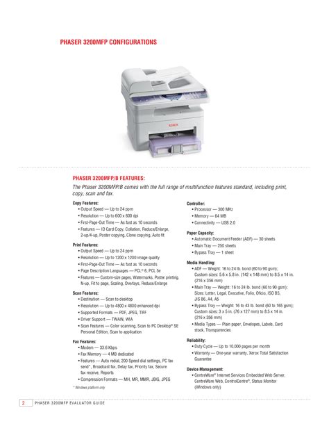 xerox 3200mfp multifunction printers owners manual PDF