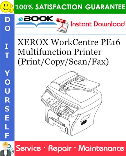 xerox pe16 multifunction printers accessory owners manual Kindle Editon