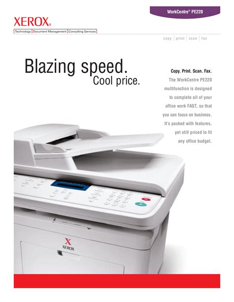 xerox pe220 multifunction printers owners manual Doc