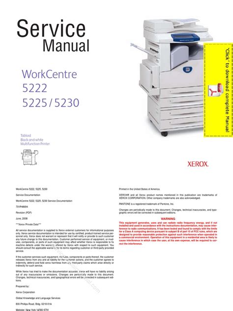 xerox workcentre 5222 5225 5230 service manual pages pdf Reader
