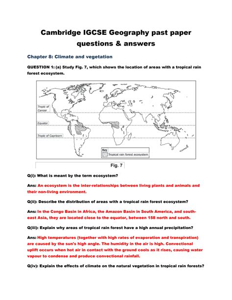 xtreme papers igcse geography Doc