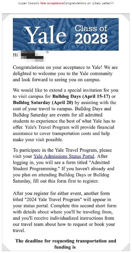 yale likely letter
