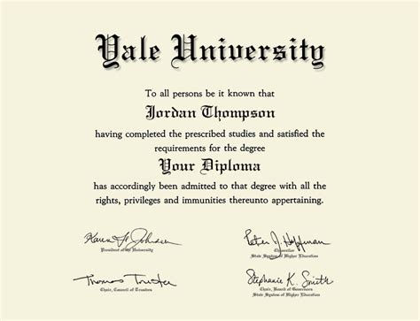 yale university diploma