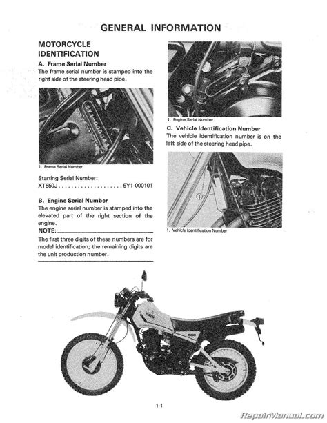 yamaha 550 xt manual Kindle Editon