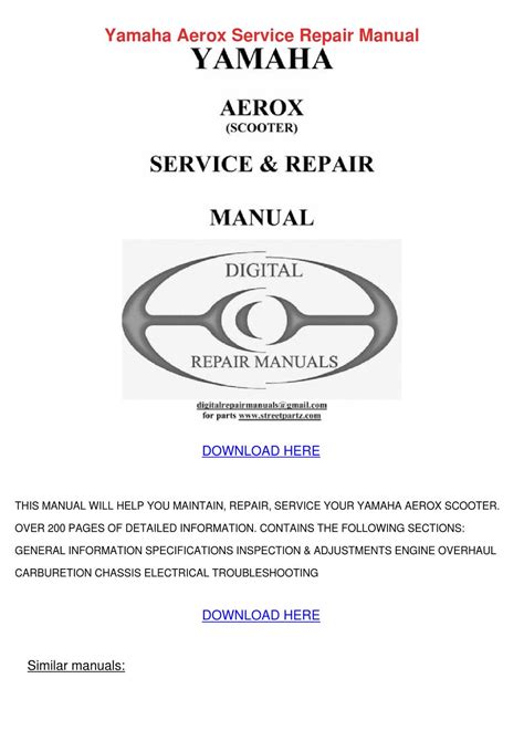 yamaha aerox 2011 service manual Epub