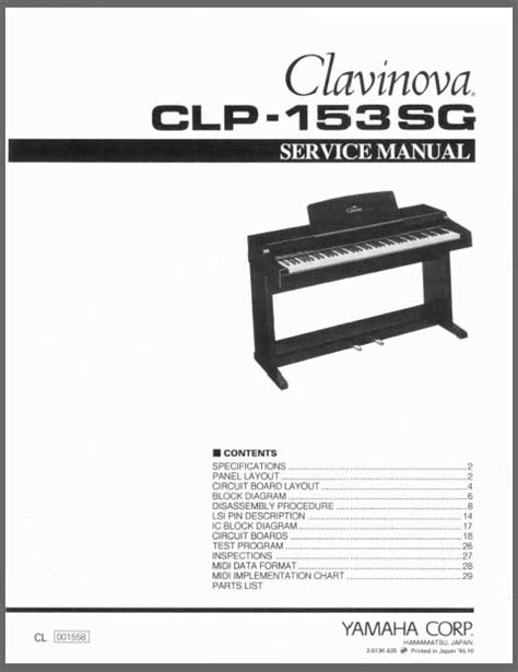 yamaha clp 153sg music keyboards owners manual Epub