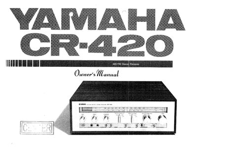 yamaha cr 420 receivers owners manual Reader