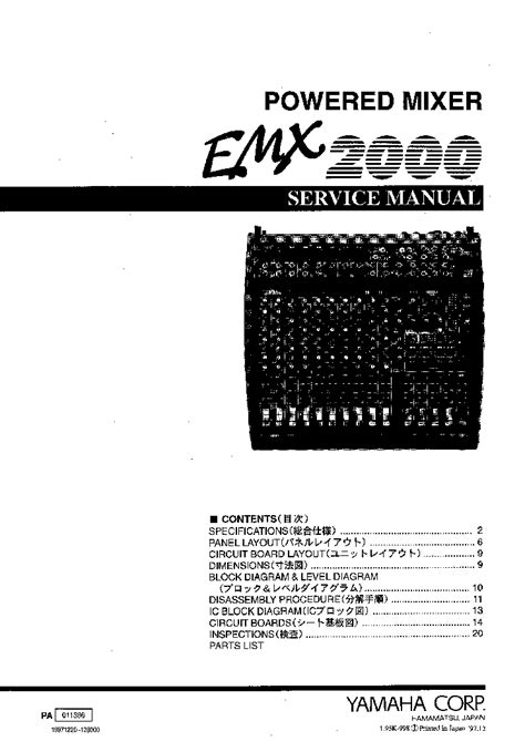yamaha emx 2000 service manual Reader
