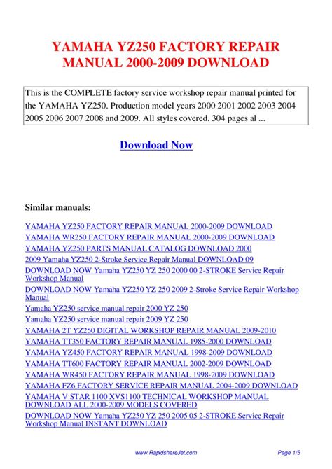 yamaha factory service manual free Kindle Editon
