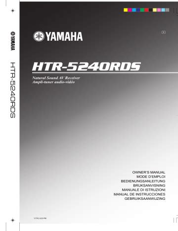 yamaha htr 5240rds receivers owners manual Kindle Editon