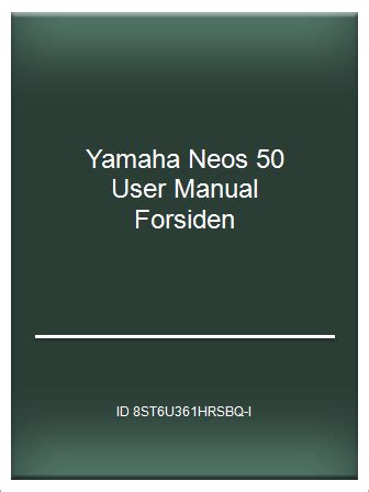 yamaha neos 50 user manual forsiden PDF