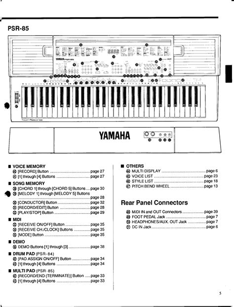 yamaha ps 35 music keyboards owners manual PDF