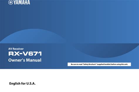 yamaha rx v671 user guide Reader