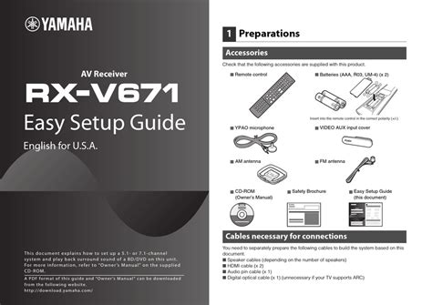 yamaha rx v671bl manual Reader