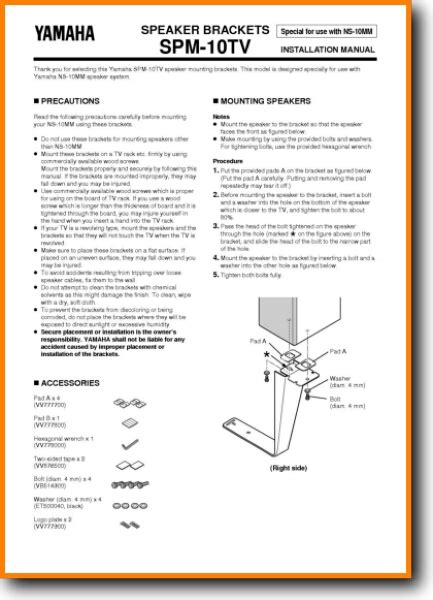 yamaha spm 10tv owners manual Epub