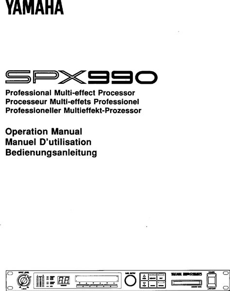 yamaha spx990 owners manual Reader
