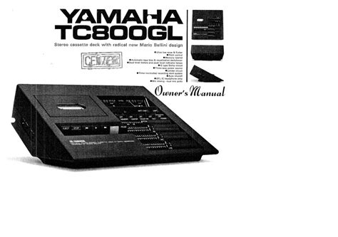 yamaha tc800gl tape decks owners manual Doc
