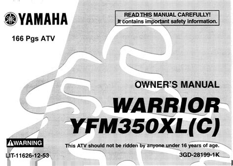 yamaha warrior owners manual Epub