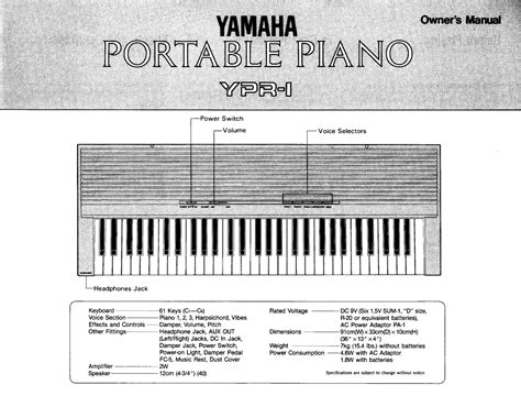 yamaha ypr 8 music keyboards owners manual Epub