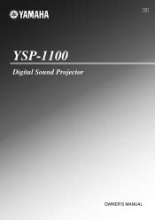 yamaha ysp 1100 speakers owners manual Epub