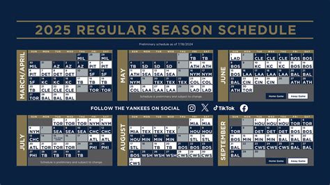 Yankees Schedule Printable