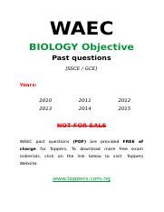 year 2014 2015 waec biology theory and objective answers Epub