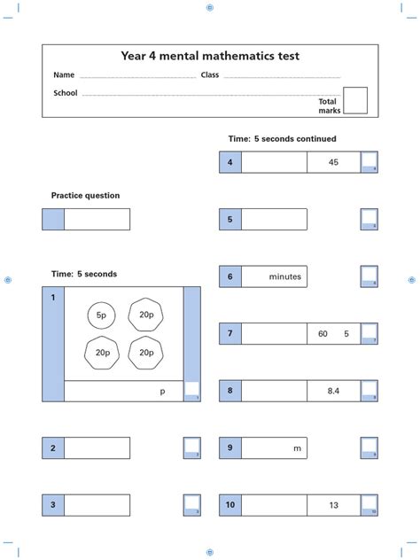 year 4 optional test papers PDF