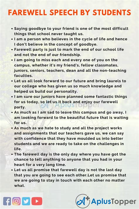 year 6 farewell speech Reader