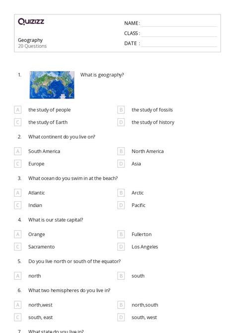 year 7 exam papers geography Doc